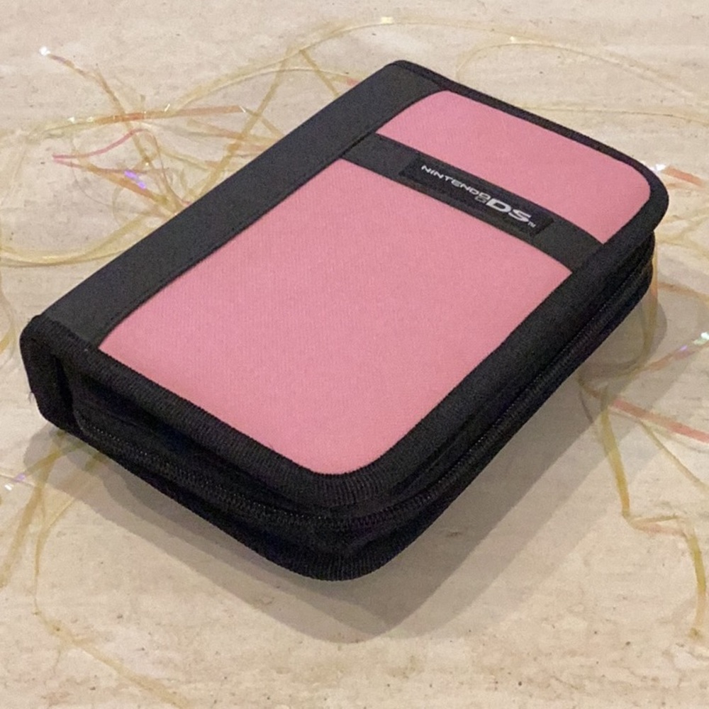 Nintendo DS Carrying Case For DS Lite Console & Cartridges Pink Vintage Carry - Picture 4 of 9